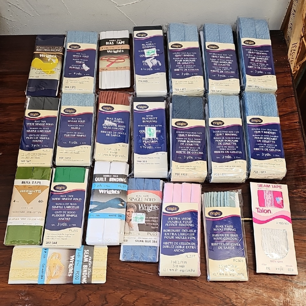 New sealed Wrights 22 packs Quilt Bindings Blanket Bindings Bias Tapes